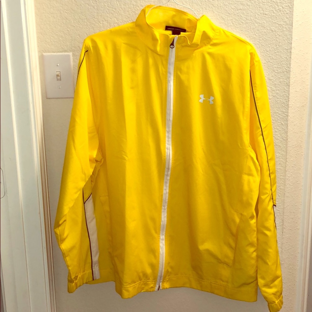 Yellow under armor jacket